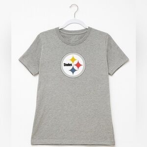 Pittsburgh Steelers Nike NFL Women’s Gray Size Large Dry-Fit Short-Sleeve Tshirt